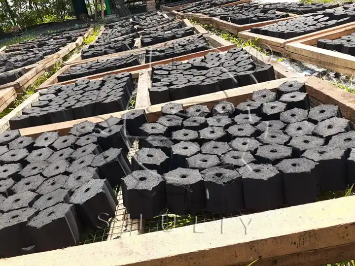 Hexagonal Charcoal Briquettes