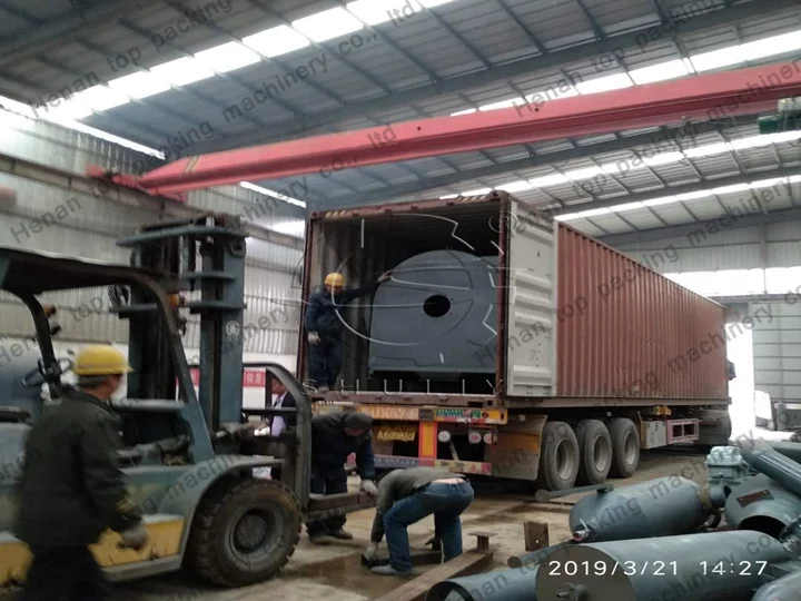 Horno de carbón de cáscara de arroz exportado