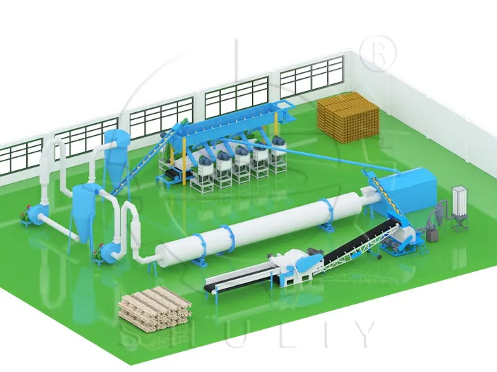लकड़ी का बुरादा ब्रिकेट उत्पादन लाइन