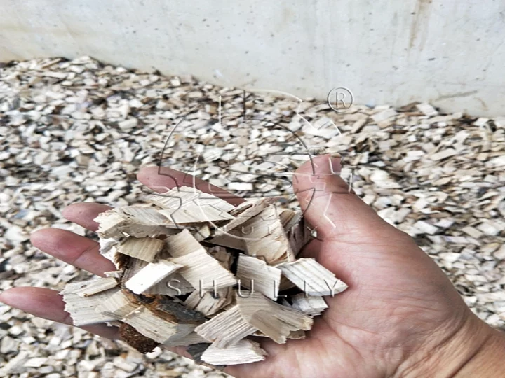 Rendimiento de la máquina para fabricar astillas de madera.