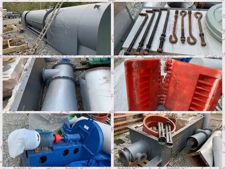 Assembling the carbonization furnace for the customer