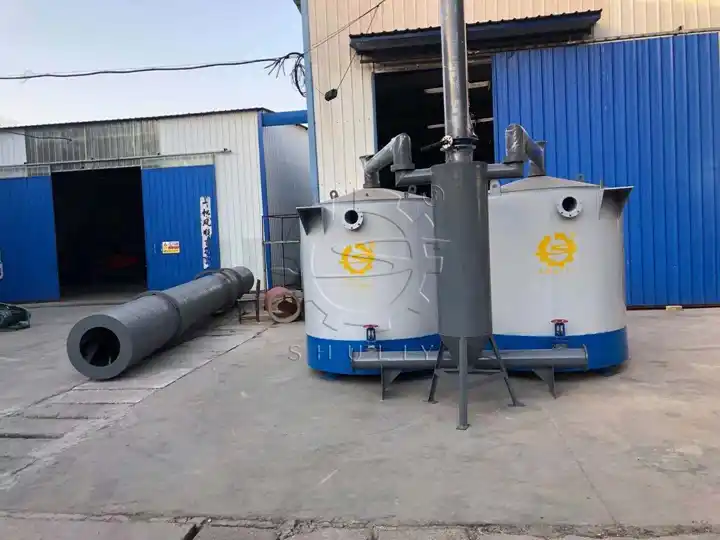 Two Vertical Carbonization Furnaces Ready for Shipment