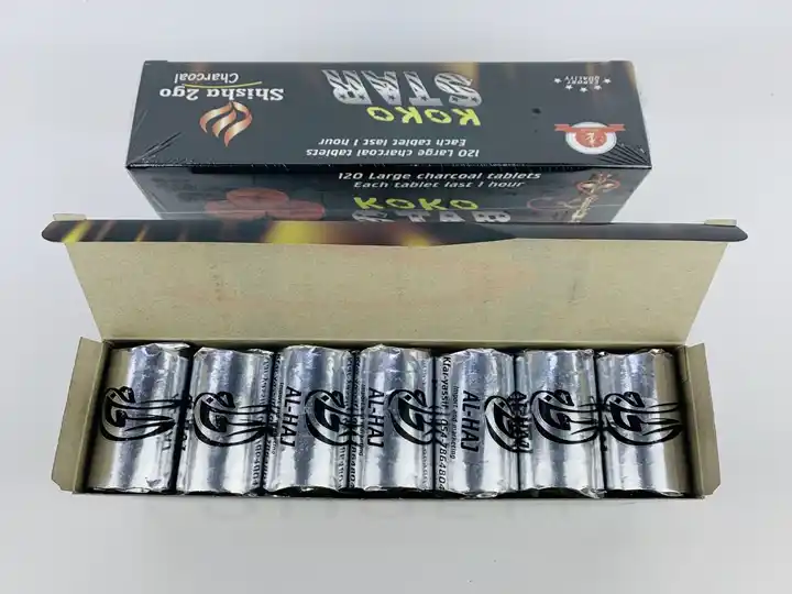 Charbon à chicha en boîte